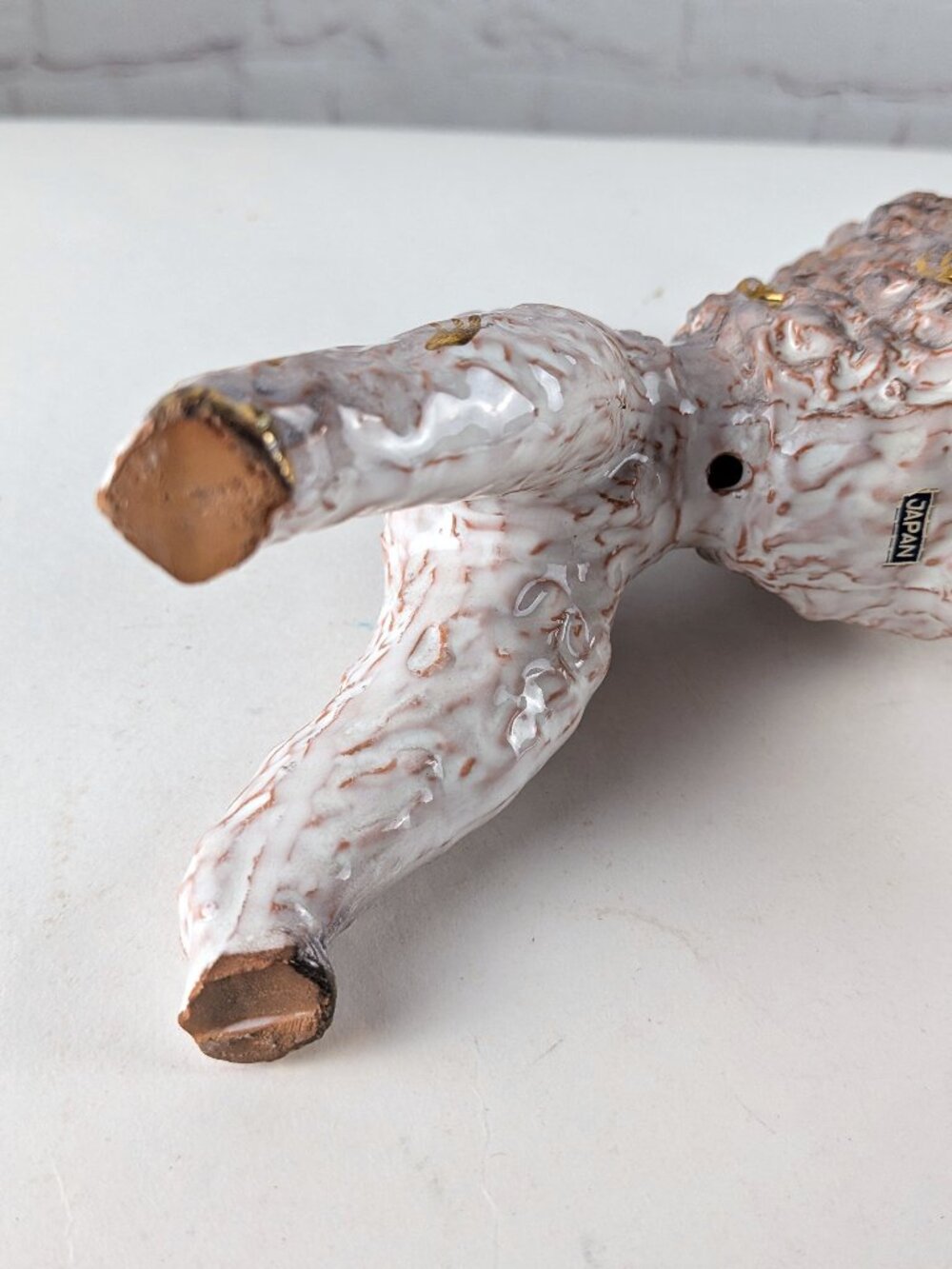 Vintage 50s/60s Pink/Gold Ceramic Poodle Statue - Picture 11 of 12